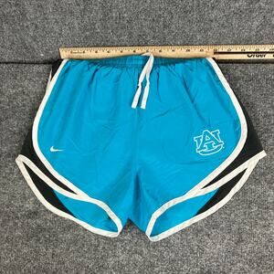 Nike Active Shorts‎ Womens Size XS Blue Auburn Dri-Fit Athletic Logo Drawstring